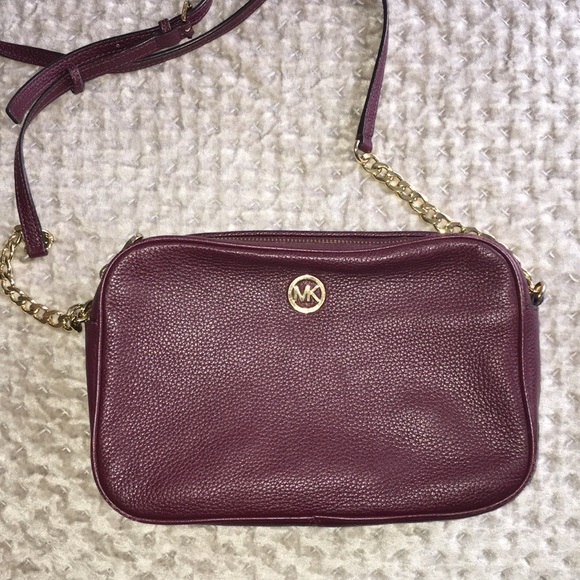 maroon mk purse